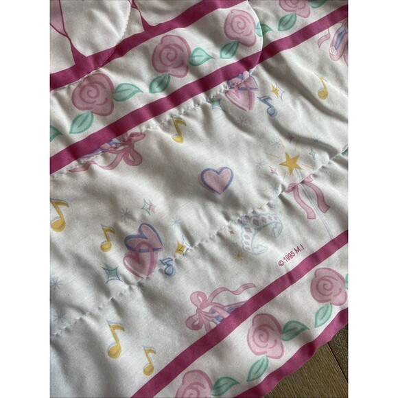 Barbie 1995 Vintage Twin Comforter Blanket Pink Princess Ballerina - Picture 4 of 11